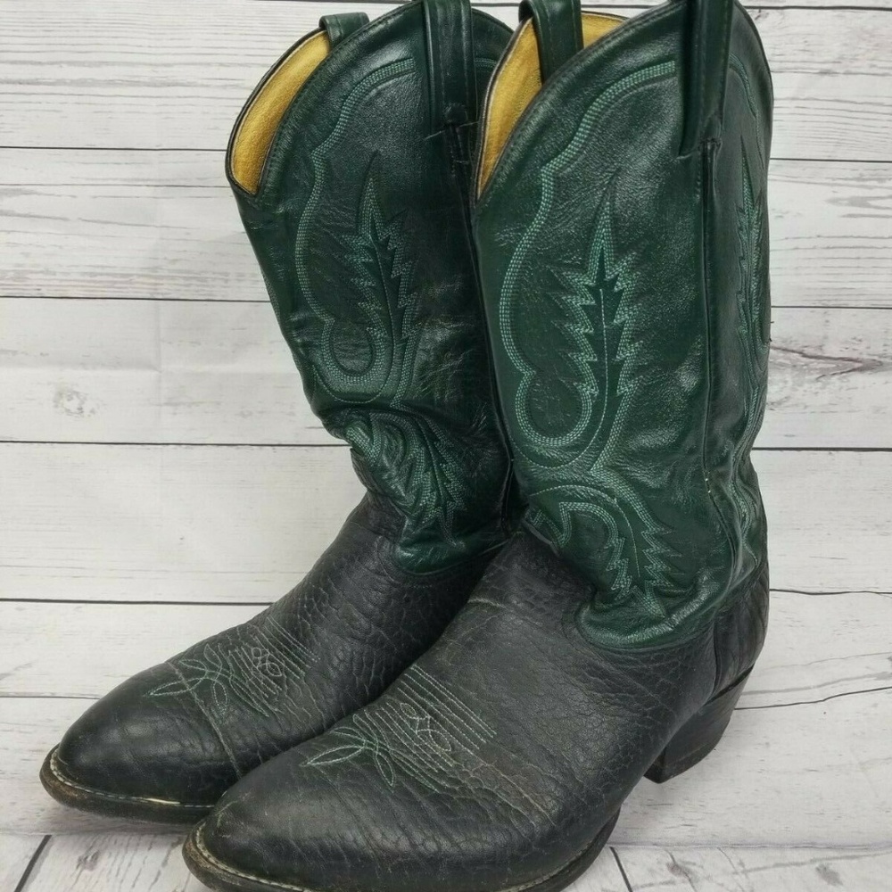 Tony Lama 6640 Bullhide Leather Cowboy Boots 10.5